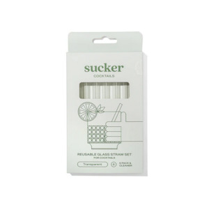 Cocktail Glass Drinking Straws - Transparent