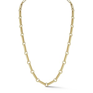 Products: ERNIE 14-carat gold elongated book link handmade chain - Lulu's Collective Designer Jewellery Online NZ