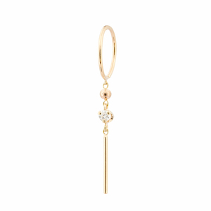 Products: DIAMOND HUGGIE 14-carat gold single earring Lulu's Collective