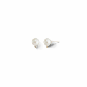Products: LARGE PEARL AND DIAMOND 14 - carat gold stud earrings Lulu's Collective