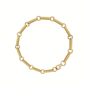 ERNIE 14-carat gold elongated book link handmade bracelet - Lulu's Collective De&hellip;