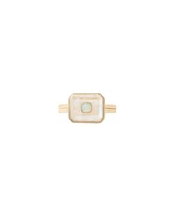 Products: ANTON No1 moonstone, opal and yellow gold ring - Lulu's Collective Designer Jewellery Online NZ