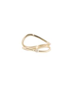 DUNE No2 yellow gold and diamond ring - Lulu's Collective Designer Jewellery Online NZ
