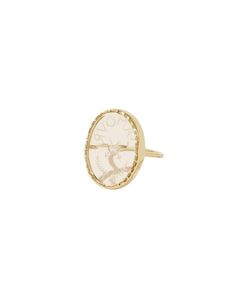 LAMOUR yellow gold and rock crystal ring - Lulu's Collective Designer Jewellery Online NZ