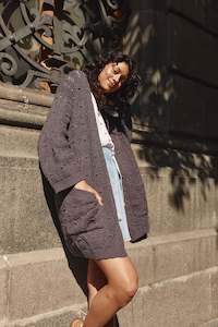 CARDIGAN: Sylvie Cardigan - Graphite - ISLE OF MINE