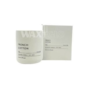 Soy Wax 114g Candle in Slate Vessel (French Cotton) - WAXGLO