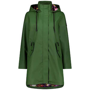 Billie Rain Coat - Cypress w Purple Fleur - MOKE