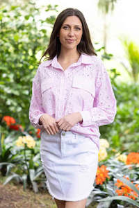 Lumas Hot Special: Viola Shirt - Pink Stripe - CHARLO