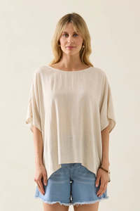 New Arrivals: Ingrid Relaxed Top - Canvas - ISLE OF MINE