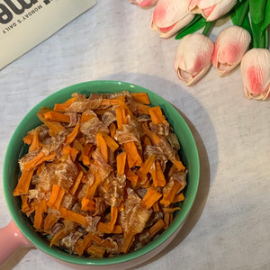 Products: Chicken- Warpped Carrot/Okra/Orange kumara Lummy Pet Bakery