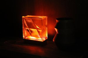 Glass block lamp - Lumo Bloc Lamps