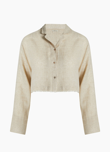 Linen Crop Shirt