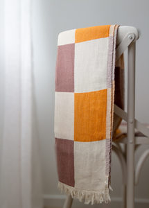 Products: Checkered Throw- Blanket Mustard