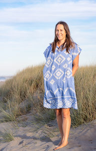 Adult Hooded Poncho Blue