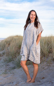 Adult Hooded Poncho Grey