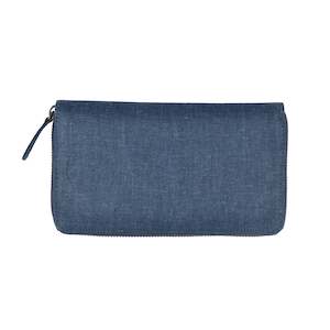 Island Accessories: The Gary Wallet - Ocean Blue **Organically Plant Dyed**