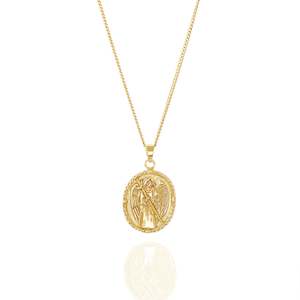 9KT SOLID GOLD - St Raphael - Patron Saint of Happy Meetings, Doctors & Nurses