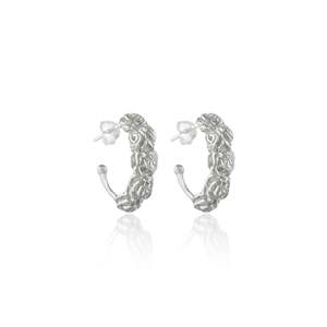 FLORES HOOPS - SILVER