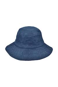 Hats: Bronte Bucket Hat - Ocean Blue**Organically Plant Dyed**