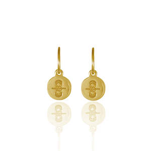 Featured Earrings: Gemini Mini Zodiac Hoops - Gold