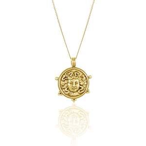 Medusa Pendant for Protection Necklace - Gold