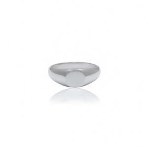 Mini Circular Signet - Silver