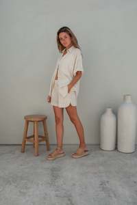 Pants Shorts: Gerry Shorts - Natural Sand Dune Stripe