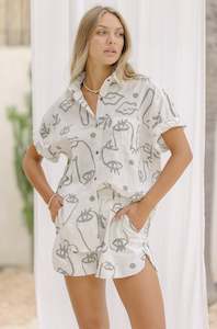 Pants Shorts: Gerry Shorts - Plant Eyes Sage