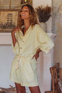 WILLOW SHORTS - Lemon *ORGANICALLY PLANT DYED*