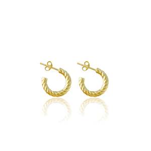 Mini Positano Hoops - Gold
