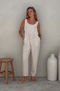 Recommended Clothing: Ollie Overalls - Natural Sand Dune Stripe