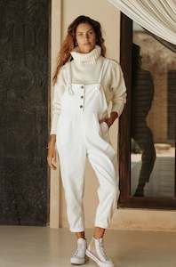 Recommended Clothing: Eddie Overalls - Coconut White Corduroy