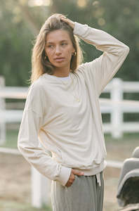 Recommended Clothing: BILLIE JUMPER - BAMBOO - Macadamia