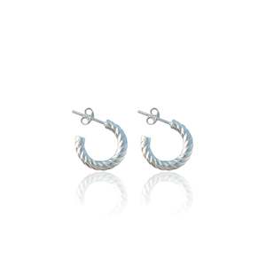 Recommended Earrings Silver: Mini Positano Hoops - Silver