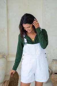 Overalls: Andy Overalls - Coconut White