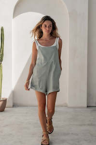 Overalls: Riley Jumpsuit - **Organically Plant Dyed** Sage