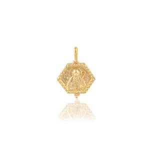 Motherhood Capsule: SOLID GOLD St Benedict - Patron Saint of Clarity, Calm & Peace CHARM ONLY - Gold