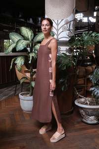 Island Clothing: POPPY DRESS - Espresso