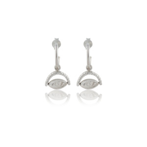 Protection Evil Eye Earrings - Silver