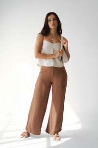 Pants Shorts: BANKS PANTS - Cocoa