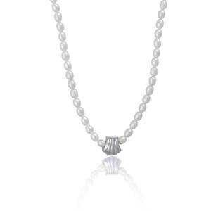 Aquarius Zodiac Collection: Pearly Whites Necklace - SILVER
