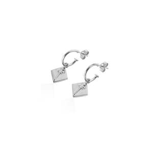 Just Landed: Pacific Palm Earrings - SILVER