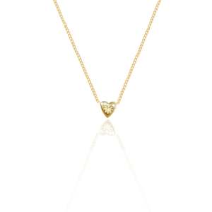 Featured Necklaces: Mini Heart 'Love Puff' Necklace - Gold