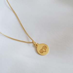 Featured Necklaces: Aries Mini Zodiac Necklace - Gold