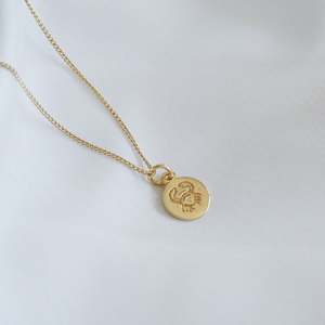 Cancer Mini Zodiac Necklace - Gold