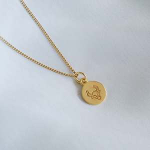 Taurus Mini Zodiac Necklace - Gold