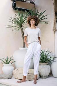 Island Clothing: FRANKIE PANTS - Coconut White