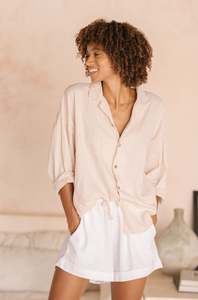 SHANDY SHIRT - Macadamia *ORGANICALLY PLANT DYED*