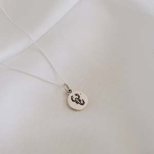 Scorpio Zodiac Pendants: Scorpio Mini Zodiac Necklace - Silver