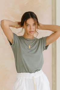 Island Clothing: ORGANIC COTTON CLASSIC TEE - SAGE
